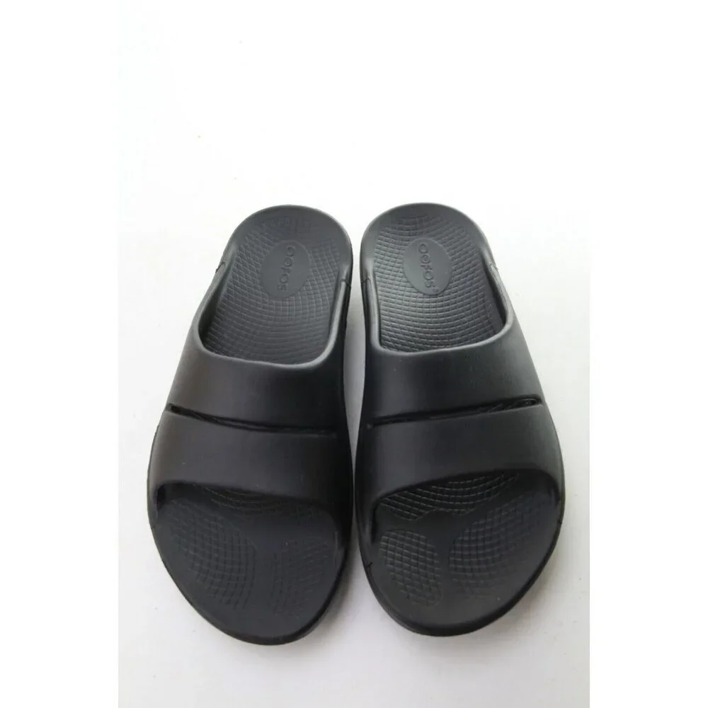 Oofos OOAHH Sandals Unisex Recovery Slide Shoes Black Unisex Women's Sz 9 - Picture 2 of 12